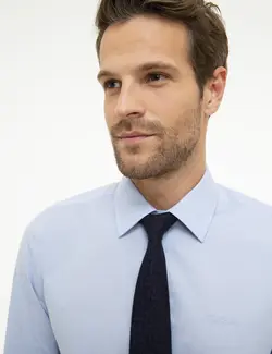 پیراهن آستین بلند مردانه آبی روشن پیرکاردین