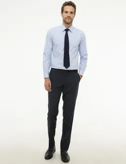 پیراهن آستین بلند مردانه آبی روشن پیرکاردین