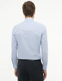 پیراهن آستین بلند مردانه آبی روشن پیرکاردین
