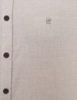 پیراهن آستین بلند مردانه قهوه ای پیرکاردین