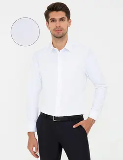 پیراهن آستین بلند مردانه سفید پیرکاردین