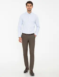 پیراهن آستین بلند مردانه آبی روشن پیرکاردین