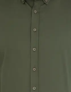 پیراهن آستین بلند مردانه خاکی پیرکاردین