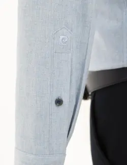 پیراهن آستین بلند مردانه آبی پیرکاردین