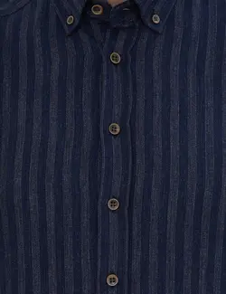 پیراهن آستین بلند مردانه سرمه ای پیرکاردین