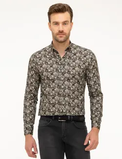 پیراهن آستین بلند مردانه سبز پیرکاردین