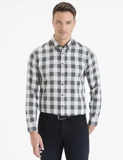 پیراهن آستین بلند مردانه سیاه پیرکاردین