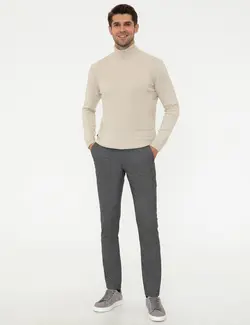 پلیور مردانه قهوه ای روشن پیرکاردین