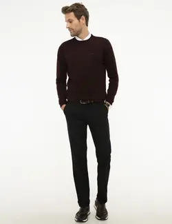 پلیور مردانه زرشکی پیرکاردین