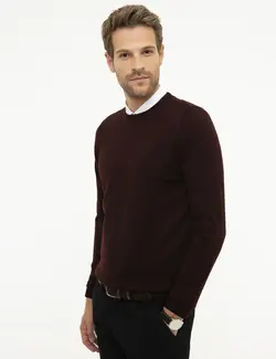 پلیور مردانه زرشکی پیرکاردین