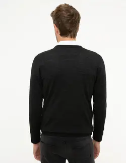 پلیور مردانه آنتراسیت ملانژ پیرکاردین