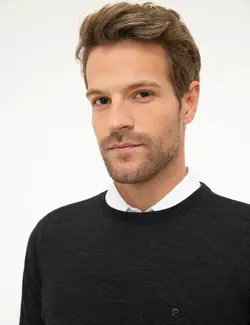 پلیور مردانه آنتراسیت ملانژ پیرکاردین