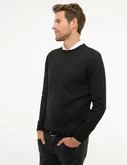 پلیور مردانه آنتراسیت ملانژ پیرکاردین