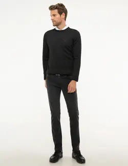 پلیور مردانه آنتراسیت ملانژ پیرکاردین