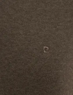 پلیور مردانه خاکی ملانژ پیرکاردین