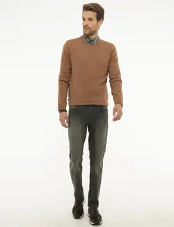 پلیور مردانه زنجبیلی ملانژ پیرکاردین