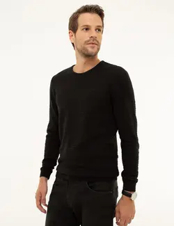 پلیور مردانه آنتراسیت ملانژ پیرکاردین