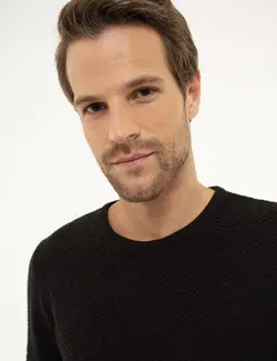 پلیور مردانه آنتراسیت ملانژ پیرکاردین