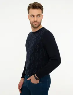 پلیور مردانه سرمه ای پیرکاردین