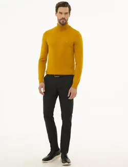 پلیور مردانه زعفرانی پیرکاردین