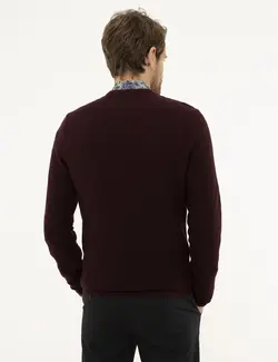 پلیور مردانه زرشکی پیرکاردین