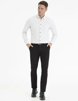 پیراهن آستین بلند مردانه خاکستری روشن پیرکاردین