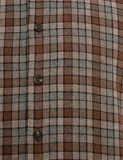 پیراهن آستین بلند مردانه قهوه ای پیرکاردین