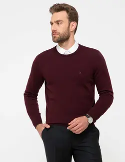 پلیور مردانه زرشکی پیرکاردین