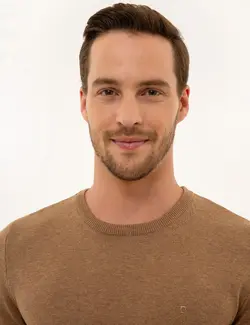 پلیور مردانه شتری ملانژ پیرکاردین