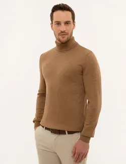 پلیور مردانه شتری ملانژ پیرکاردین