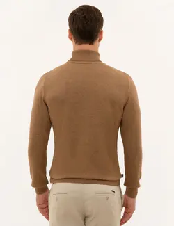 پلیور مردانه شتری ملانژ پیرکاردین