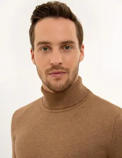 پلیور مردانه شتری ملانژ پیرکاردین