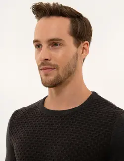 پلیور مردانه قهوه ای پیرکاردین