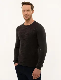 پلیور مردانه قهوه ای پیرکاردین