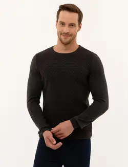 پلیور مردانه قهوه ای پیرکاردین