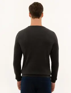 پلیور مردانه قهوه ای پیرکاردین