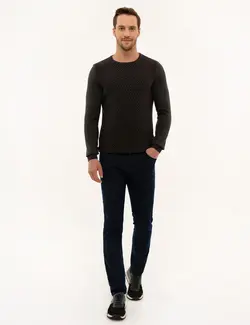 پلیور مردانه قهوه ای پیرکاردین