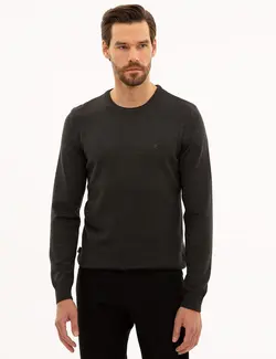 پلیور مردانه آنتراسیت ملانژ پیرکاردین