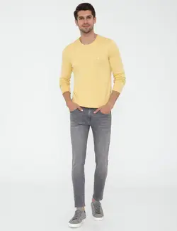 پلیور مردانه زرد روشن پیرکاردین