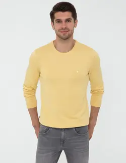 پلیور مردانه زرد روشن پیرکاردین