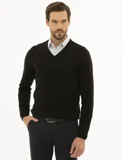 پلیور مردانه سیاه پیرکاردین