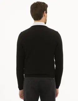 پلیور مردانه سیاه پیرکاردین