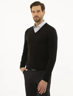 پلیور مردانه سیاه پیرکاردین