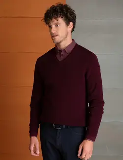 پلیور مردانه زرشکی پیرکاردین