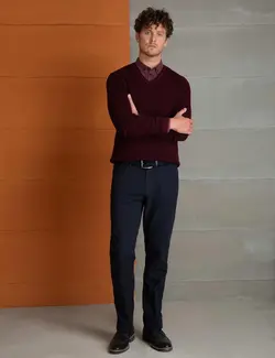 پلیور مردانه زرشکی پیرکاردین