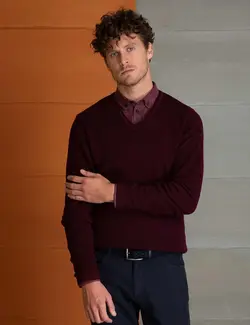 پلیور مردانه زرشکی پیرکاردین