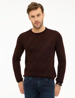 پلیور مردانه زرشکی پیرکاردین