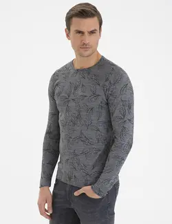 پلیور مردانه خاکستری ملانژ پیرکاردین