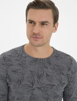 پلیور مردانه خاکستری ملانژ پیرکاردین