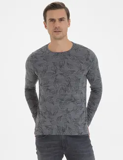 پلیور مردانه خاکستری ملانژ پیرکاردین